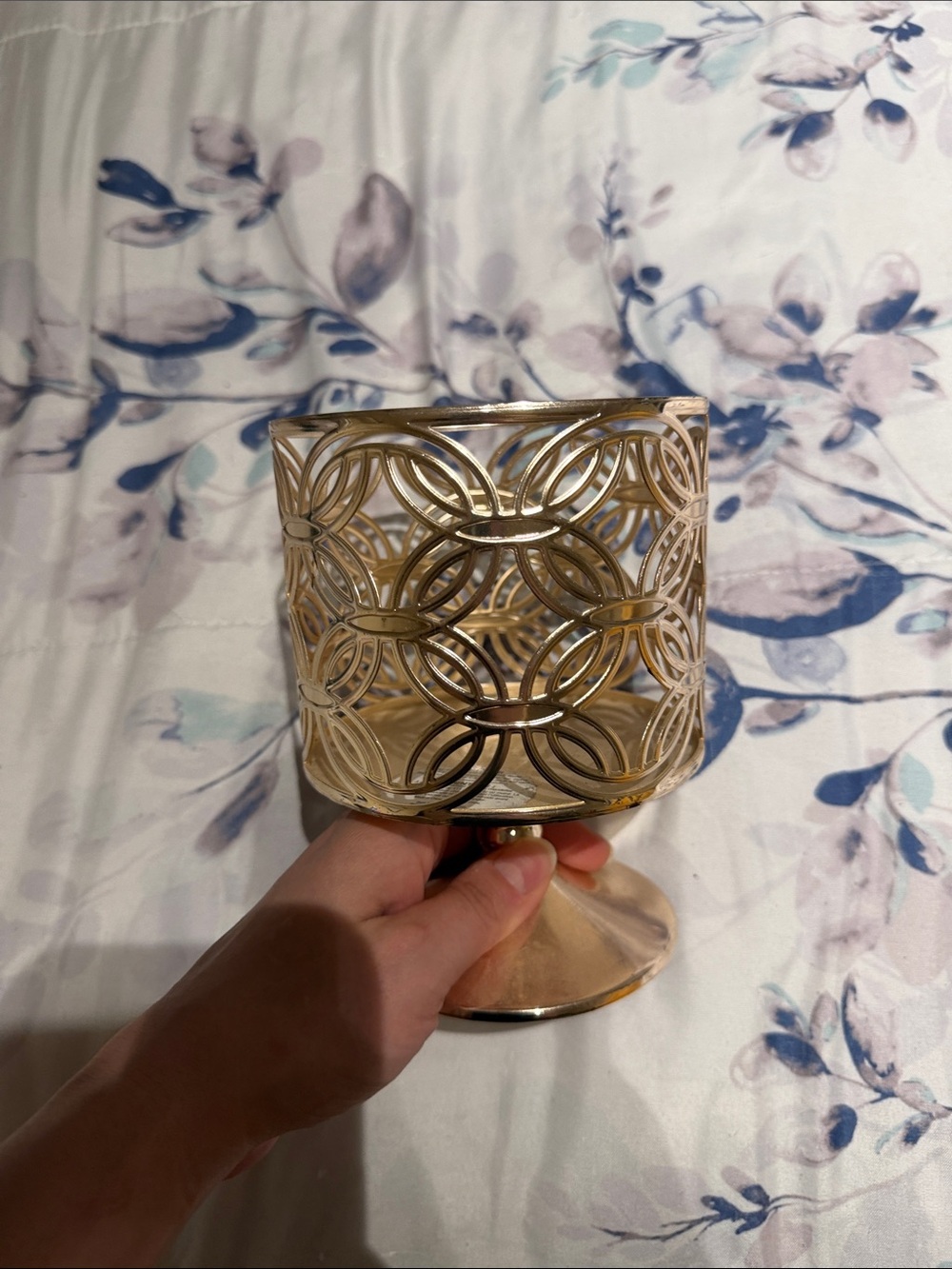 Bath & Body Works Gold Filigree Candle Holder